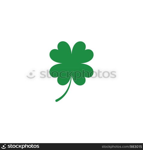 Green Clover Leaf icon Template Design Vector