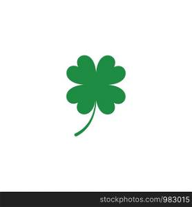 Green Clover Leaf icon Template Design Vector