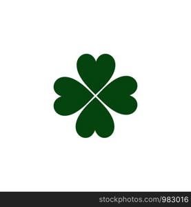 Green Clover Leaf icon Template Design Vector