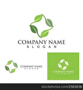 Green Clover Leaf Logo Template Design