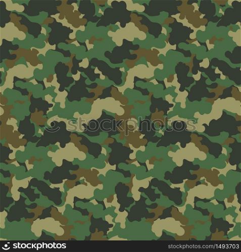 Green color abstract camouflage seamless pattern background. Modern military style camo art design backdrop. Vector illustration.. Green color abstract camouflage seamless pattern Vector background. Modern military style camo art design backdrop.