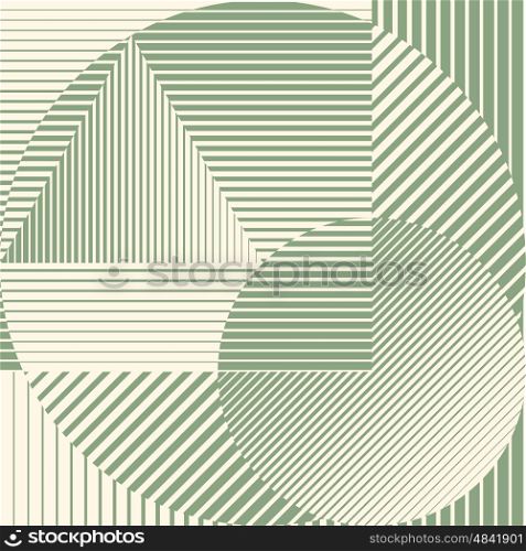 Green color minimalistic design with geometric shapes forming abstract beautiful background. Perfect decoration for brochure, magazine, flyer, booklet or report