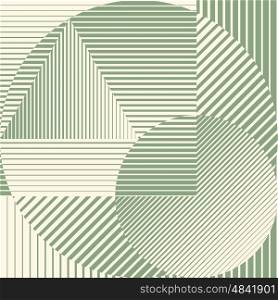 Green color minimalistic design with geometric shapes forming abstract beautiful background. Perfect decoration for brochure, magazine, flyer, booklet or report