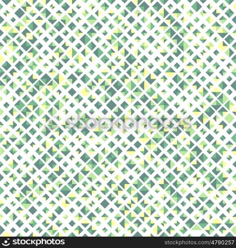 Green color seamless pattern with rhombuses, abstract design geometrical vector background. Simple modern stylish texture
