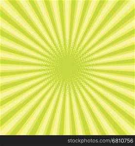 green colored back pop art style background. backdrop line space. sun beam template. Vector illustration. green colored back pop art style background