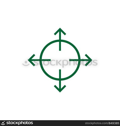 Green Compass Arrow Logo Template Illustration Design. Vector EPS 10.