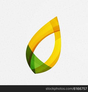 Green concept, geometric design eco leaf. Vector