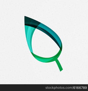 Green concept, geometric design eco leaf. Vector