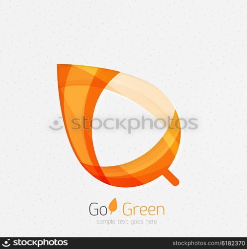 Green concept, geometric design eco leaf. Vector