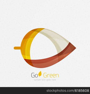 Green concept, geometric design eco leaf. Vector