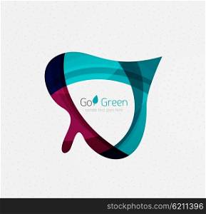 Green concept, geometric design eco leaf. Vector