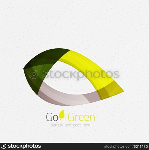 Green concept, geometric design eco leaf. Vector