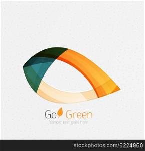 Green concept, geometric design eco leaf. Vector