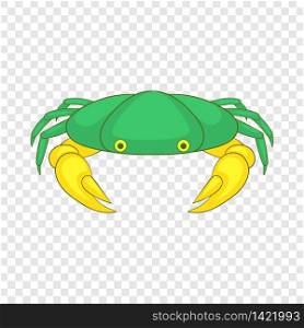 Green crab icon. Cartoon illustration of crab vector icon for web design. Green crab icon, cartoon style