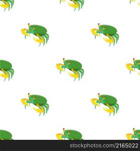 Green crab pattern seamless background texture repeat wallpaper geometric vector. Green crab pattern seamless vector
