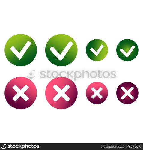 green cross checkmark buttons. Cross symbol. Vector illustration. stock image. EPS 10.. green cross checkmark buttons. Cross symbol. Vector illustration. stock image.