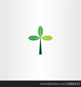 green cross tree leaf eco icon logo