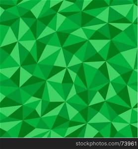 Green Crumpled Paper With Geometric Seamless Pattern. Frame Border Wallpaper. Elegant Repeating Vector Ornament