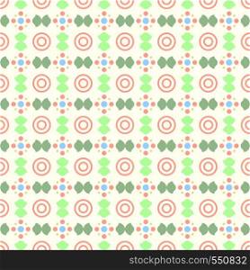 Green curve cup and circle pattern on pastel color. Vintage and modern seamless pattern style for cute or graphic design
