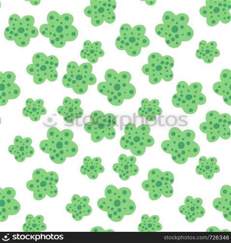 Green Daisy field. Simple chamomile flowers seamless pattern. Floral print with daisies flowers.Spring design for fabric, textile print, wrapping paper. Daisy field. Simple chamomile flowers seamless pattern.