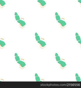 Green dentist chair pattern seamless background texture repeat wallpaper geometric vector. Green dentist chair pattern seamless vector