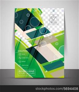 Green design business corporate CMYK A4 print template