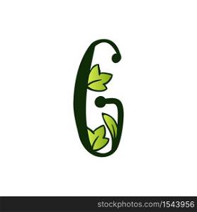 Green Doodling Eco Alphabet Letter G.Type with Leaves. Isolated Latin Uppercase. Typography Bold Spring Letter or Doodle abc Characters for Monogram Words and Logo.. Doodling Eco Alphabet Letter G.Type with Leaves. Isolated Latin Uppercase