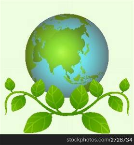 green Earth globe