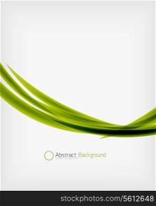 Green eco abstract line composition design template with copy space