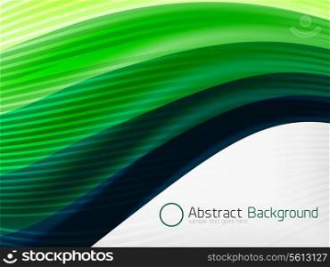 Green eco abstract line composition design template with copy space