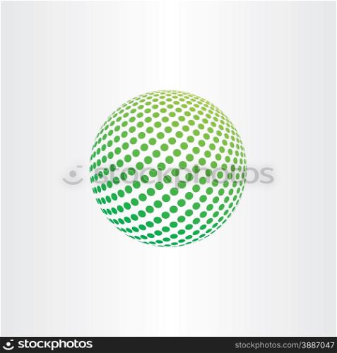green eco globe ball vector icon