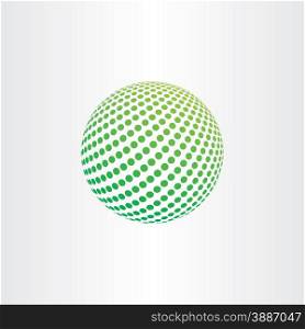 green eco globe ball vector icon