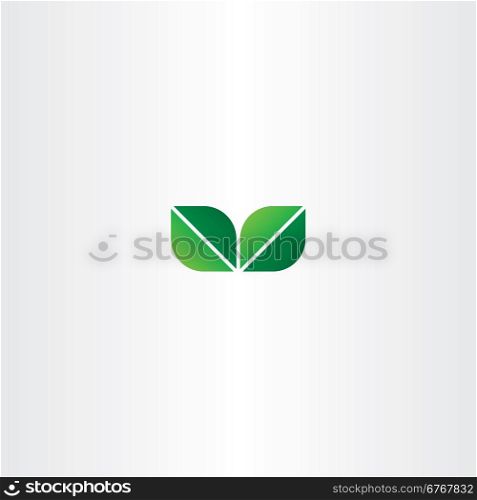 green eco leaf logo element symbol