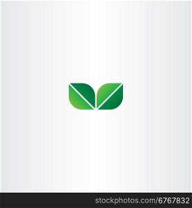 green eco leaf logo element symbol