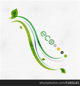 Green eco nature minimal floral concept | flying leaves | nature flying leaves template