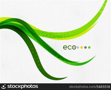 Green eco rainbow on textile texture