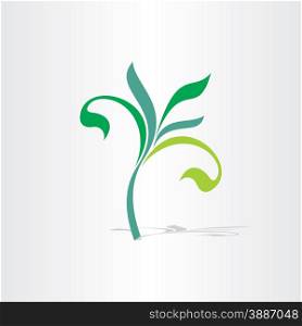 green eco tree floral plant icon design