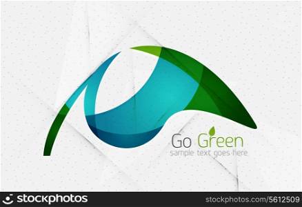 Green eco unusual background concept - llustration