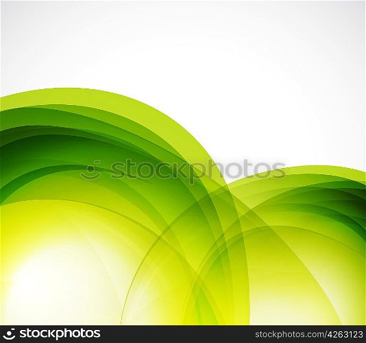 Green eco wave abstract background