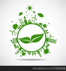 Green ecology City environmentally friendly