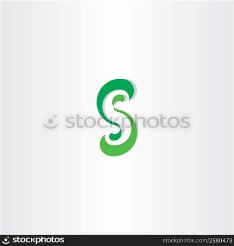 green ecology letter s logotype sign logo element