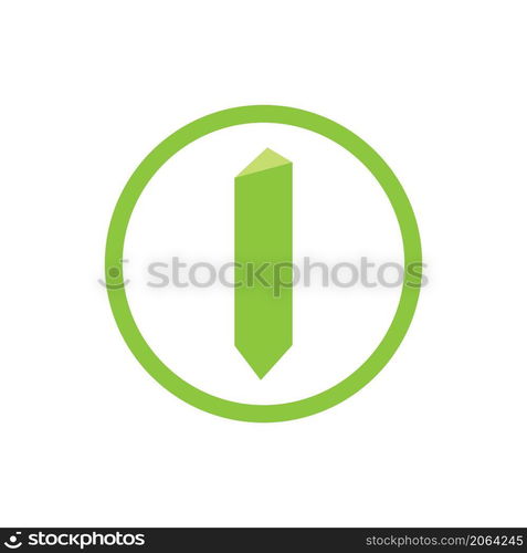 green emerald diamond logo vector icon illustration