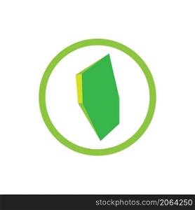 green emerald diamond logo vector icon illustration