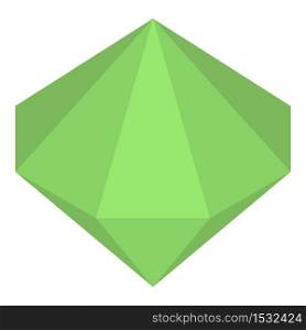 Green emerald icon. Isometric of green emerald vector icon for web design isolated on white background. Green emerald icon, isometric style