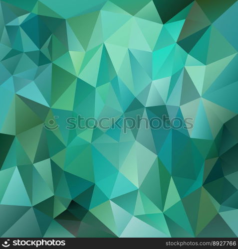 Green emerald polygon triangular pattern vector image