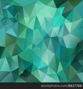 Green emerald polygon triangular pattern vector image