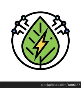 green energy color icon vector. green energy sign. isolated symbol illustration. green energy color icon vector illustration