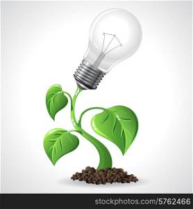 Green energy concept - Power saving light bulbs.. Green energy concept - Power saving light bulbs