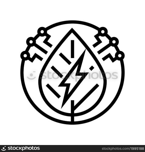green energy line icon vector. green energy sign. isolated contour symbol black illustration. green energy line icon vector illustration