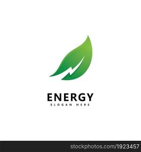 Green energy logo icon;template vector design
